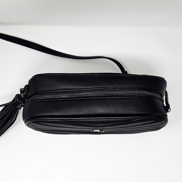 Black Quilted Crossbody Bag - Picture 10 of 16